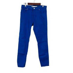 Zara Slim Fit Indigo Blue Denim Stretch Fabric Mid Rise Indie Y2K SZ 6